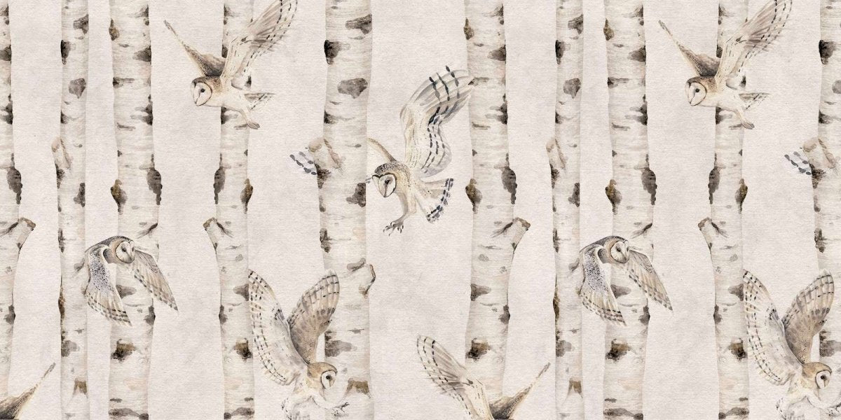 Birch and Owls - White - Le Petit Marché Home Furniture