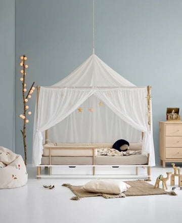 Camp bed canopy Sahara, white - Le Petit Marché Home Furniture