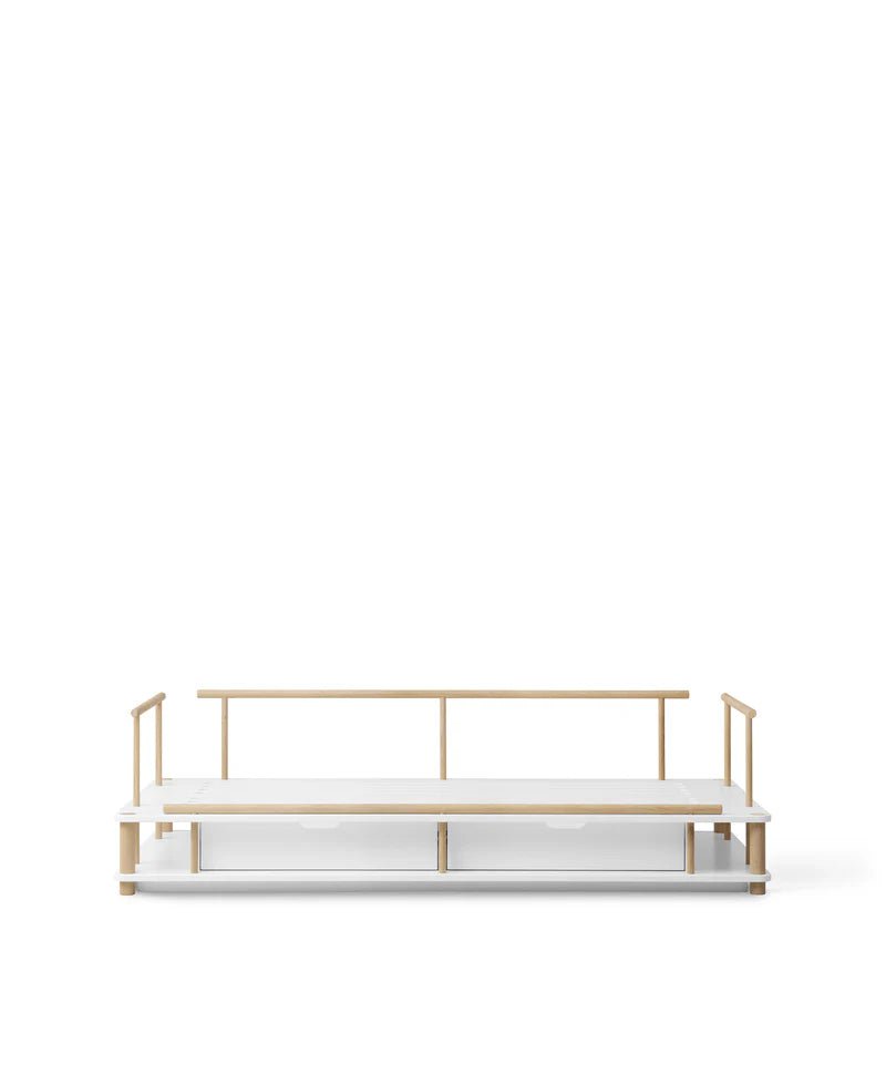 Camp Day Bed, White/Oak - Le Petit Marché Home Furniture