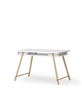 Camp junior desk, adjustable, white/oak - Le Petit Marché Home Furniture