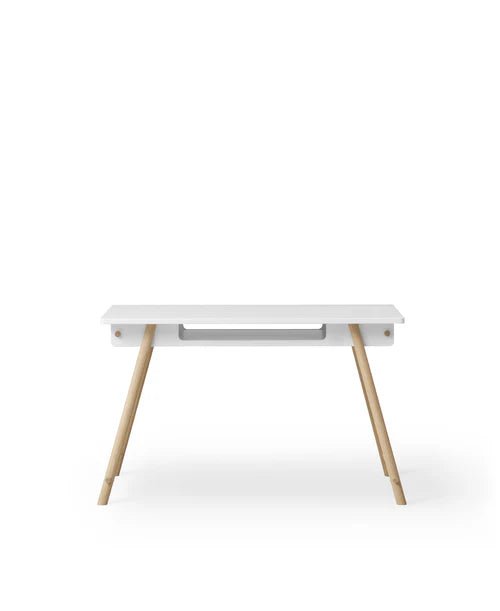 Camp junior desk, adjustable, white/oak - Le Petit Marché Home Furniture