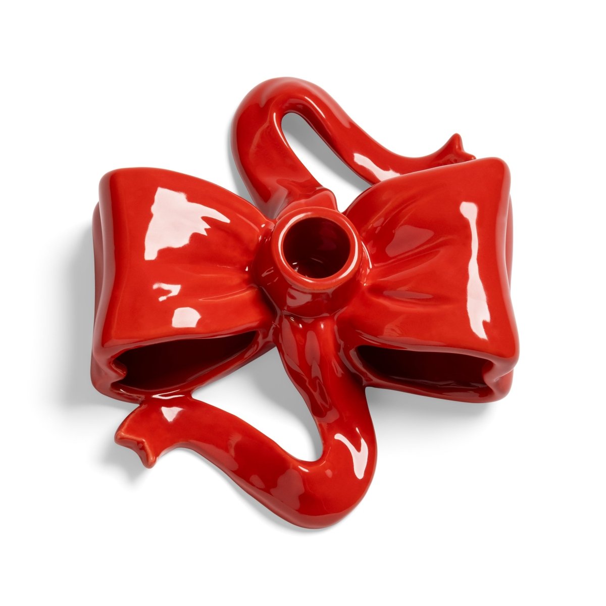 Candle Holder Ribbon, Red - Le Petit Marché Home Furniture