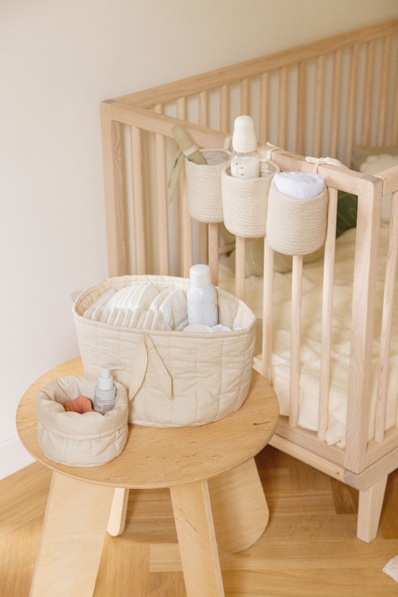 Crib Basket Bobby - Vanilla - Le Petit Marché Home Furniture