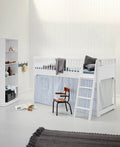 Curtain for Seaside Classic bunk bed, low loft bed and junior low loft bed, blue stripe - Le Petit Marché Home Furniture