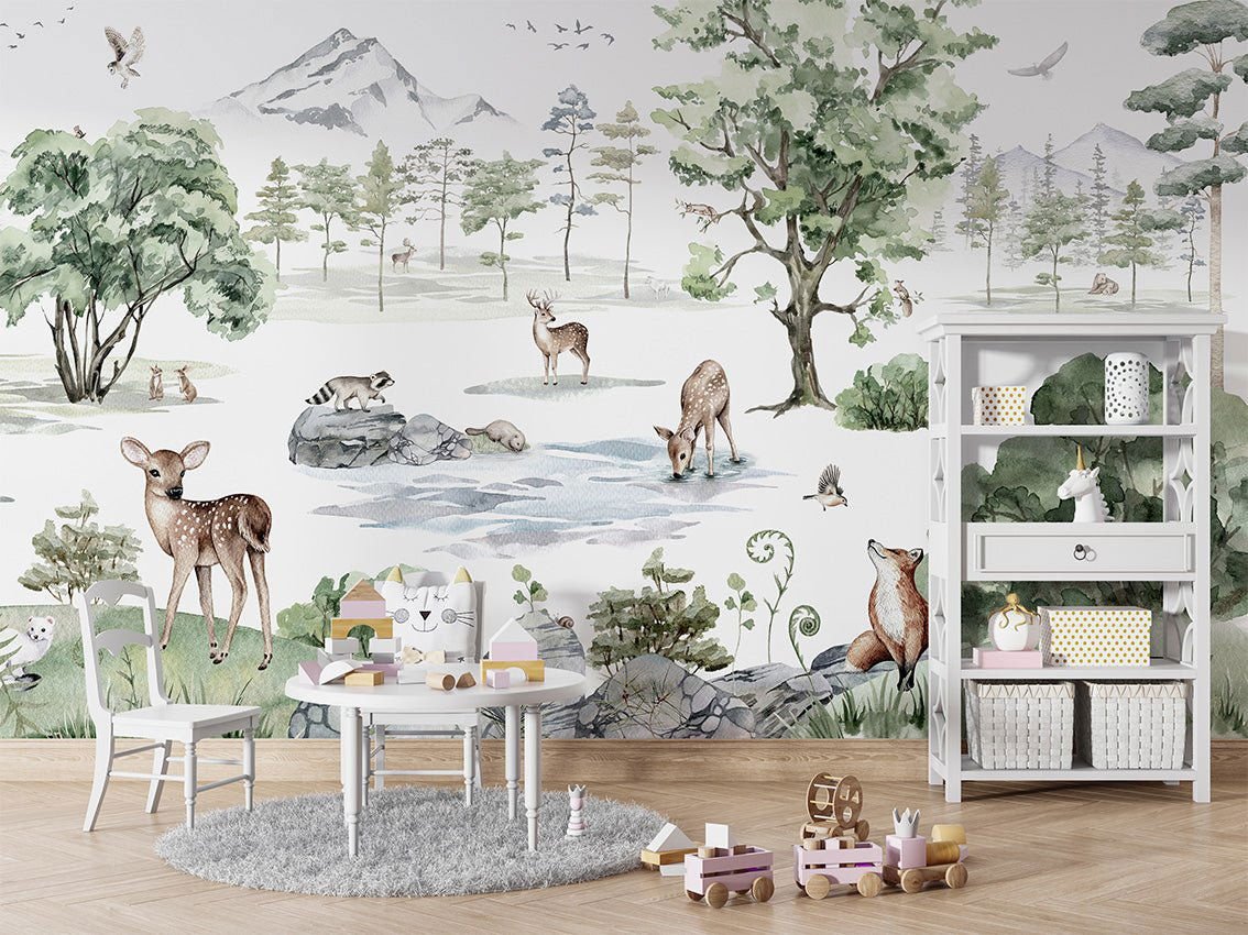 Deer Forest - Winter - Le Petit Marché Home Furniture