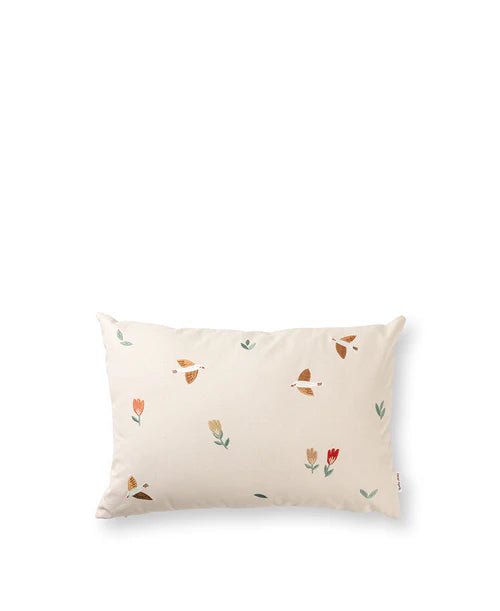 Embroidered Cushion, Songbirds - Le Petit Marché Home Furniture