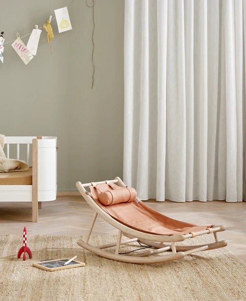 Extra toddler seat for Wood baby & toddler rocker, caramel - Le Petit Marché Home Furniture