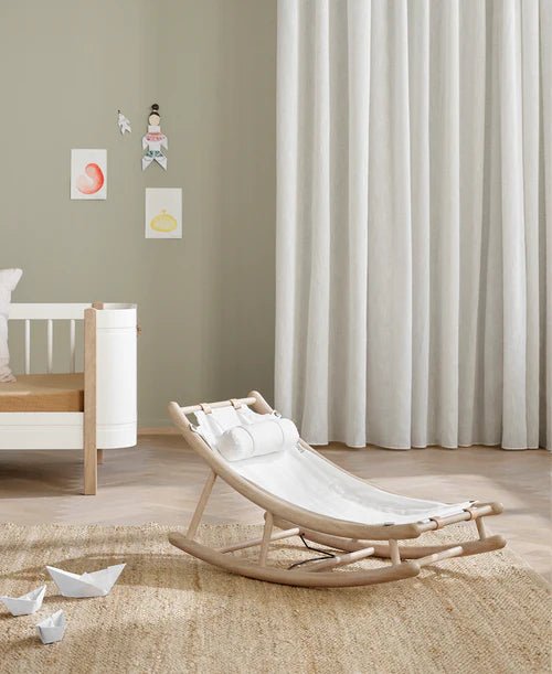 Extra toddler seat for Wood baby & toddler rocker, white - Le Petit Marché Home Furniture