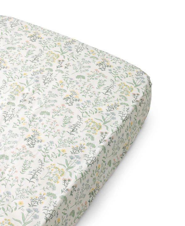 Fitted Baby sheet 68x122 cm, Summer Flowers - Le Petit Marché Home Furniture