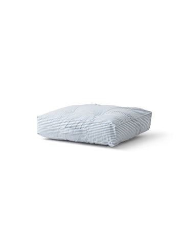 Floor cushion, blue striped - Le Petit Marché Home Furniture