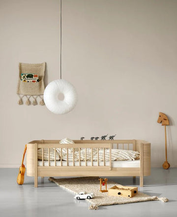 Mini+ low bunk bed to 2 junior beds, oak - Le Petit Marché Home Furniture