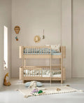 Mini+ low loft bed to low bunk bed, oak - Le Petit Marché Home Furniture