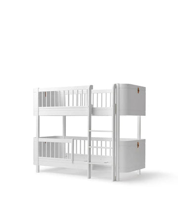 Mini+ low loft bed to low bunk bed, white - Le Petit Marché Home Furniture