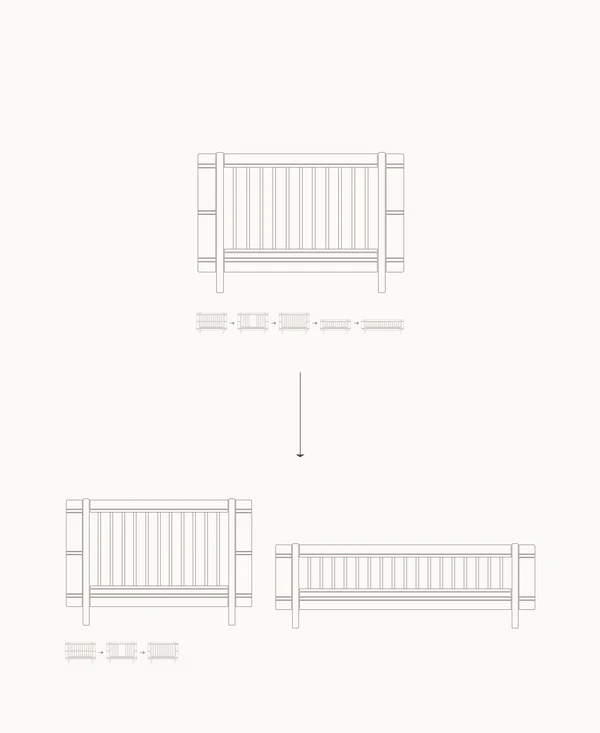 Mini+ sibling kit (additional parts to Mini+ cot bed incl. junior kit, oak) - Le Petit Marché Home Furniture