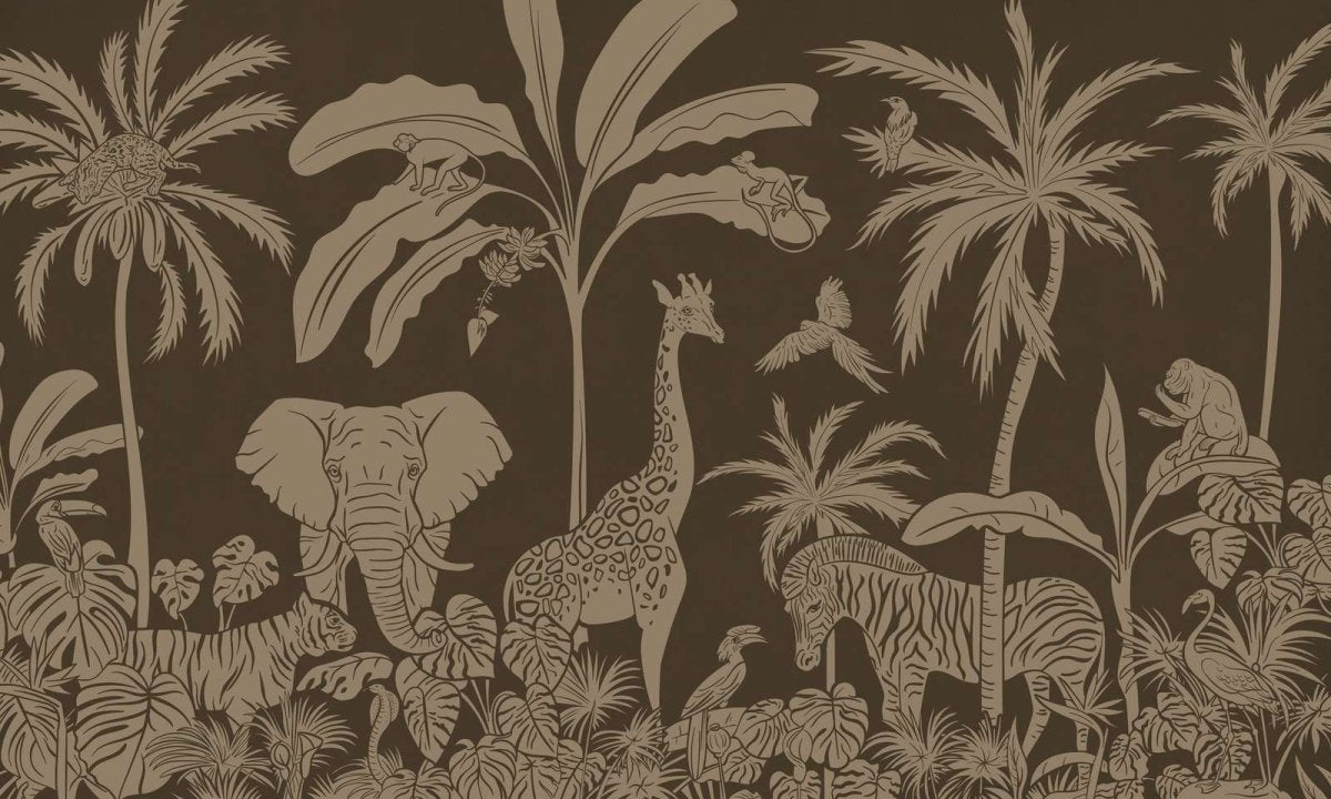 Monochrome Jungle - Brown Vintage - Le Petit Marché Home Furniture