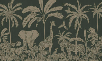 Monochrome Jungle - Green Vintage - Le Petit Marché Home Furniture