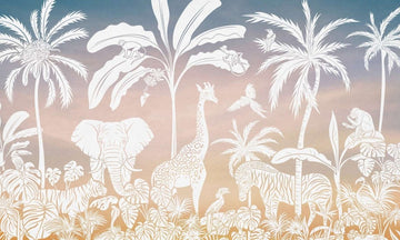 Monochrome Jungle - Pink Sky - Le Petit Marché Home Furniture