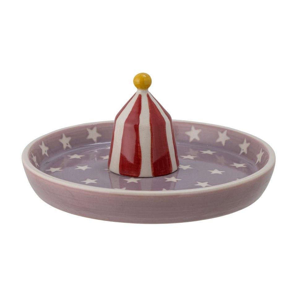 Plate Mylie, Red, Stoneware - Le Petit Marché Home Furniture