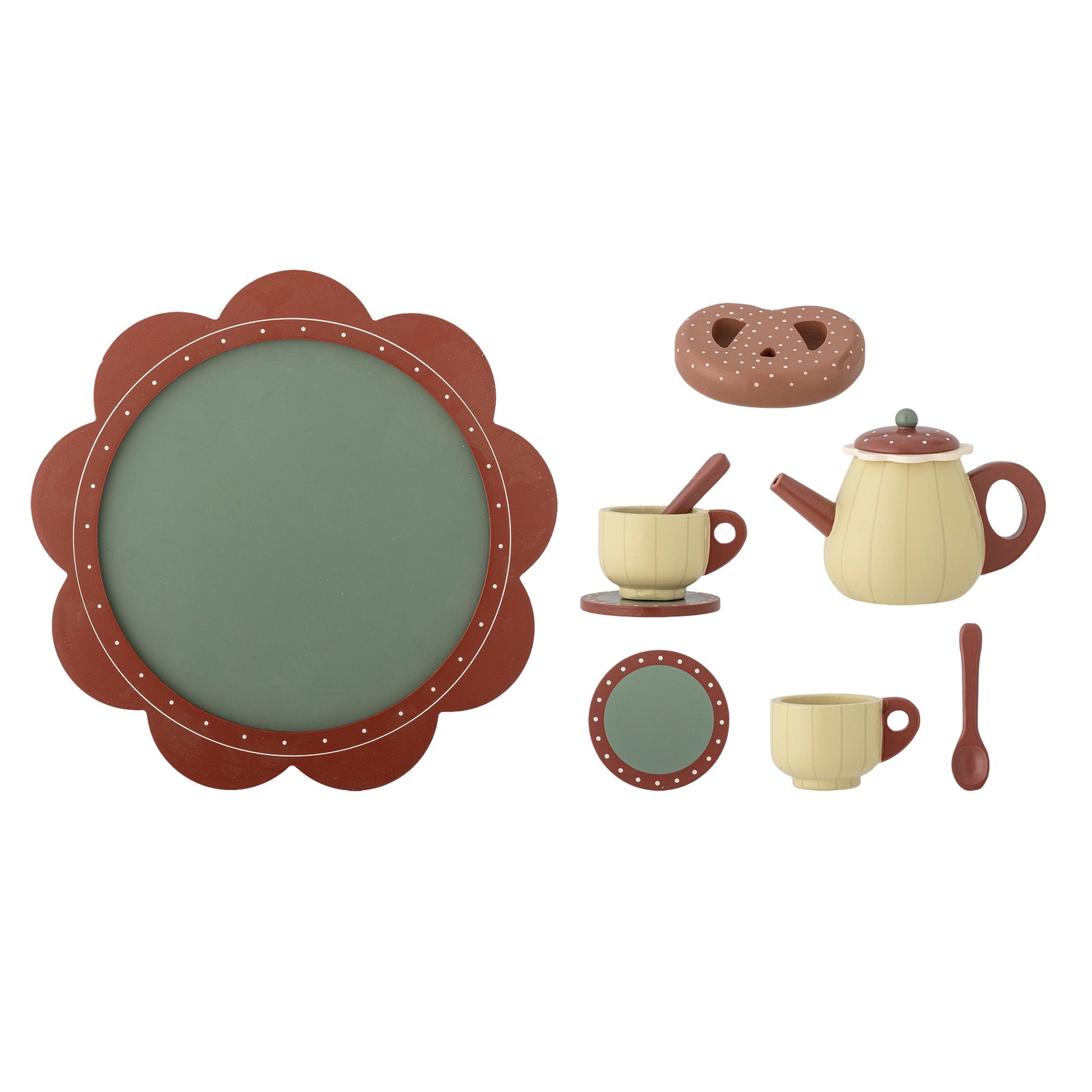 Play Set Kitchen Bette, Brown, Set of 9 - Le Petit Marché Home Furniture