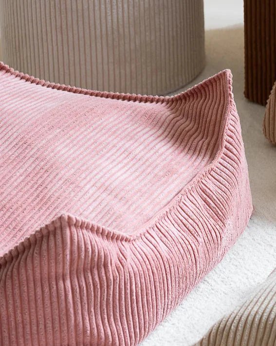 Square Ottoman, Pink Mouse (Pre - Order) - Le Petit Marché Home Furniture