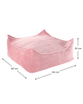 Square Ottoman, Pink Mouse (Pre - Order) - Le Petit Marché Home Furniture