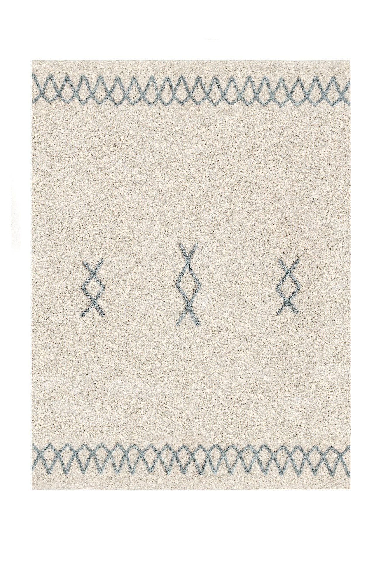 Washable rug Atlas Natural - Vintage Blue - Le Petit Marché Home Furniture