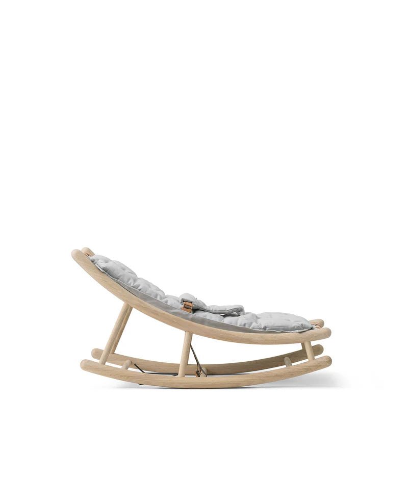 Wood Baby & Toddler Rocker, Oak/Grey - Le Petit Marché Home Furniture