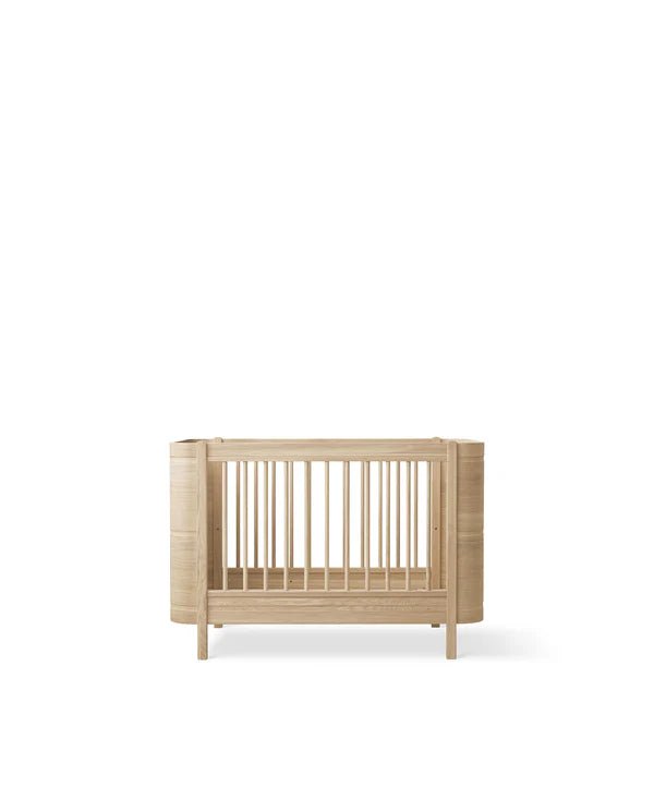 Wood Mini+ cot bed incl. junior kit, oak - Le Petit Marché Home Furniture