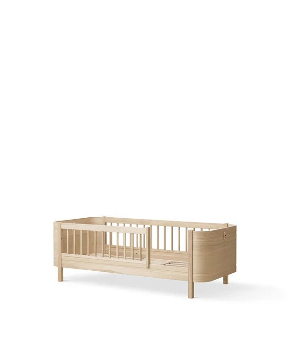 Wood Mini+ cot bed incl. junior kit, oak - Le Petit Marché Home Furniture