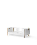 Wood Mini+ junior bed, white/oak - Le Petit Marché Home Furniture