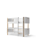 Wood Mini+ Low Bunk Bed, White/Oak - Le Petit Marché Home Furniture