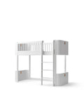 Wood Mini+ low loft bed, white - Le Petit Marché Home Furniture