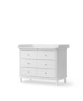 Wood nursery dresser 4 drawers, white/oak - Le Petit Marché Home Furniture