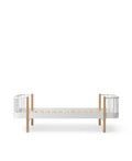 Wood Original Bed, White/Oak - Le Petit Marché Home Furniture