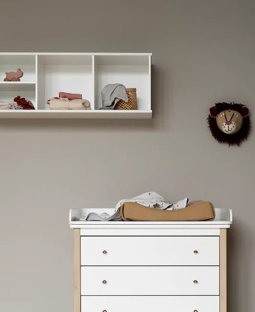 Wood shelving unit 3x1 w. support - Le Petit Marché Home Furniture