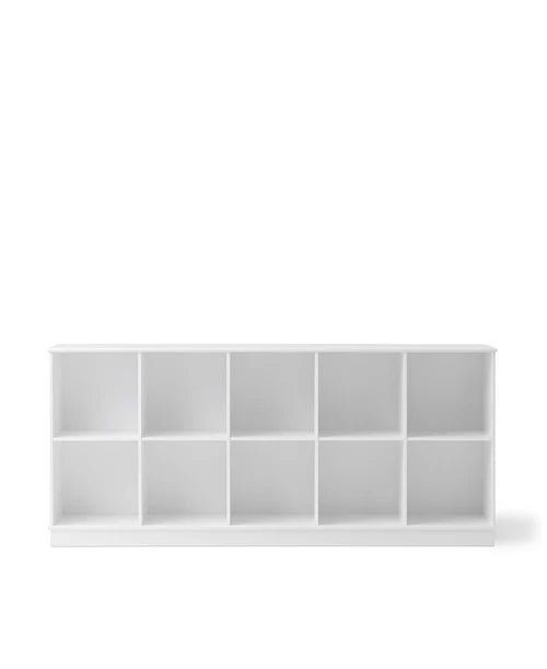 Wood shelving unit 5x2 w. base - Le Petit Marché Home Furniture