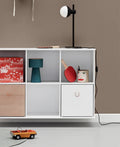 Wood shelving unit 5x2 w. support - Le Petit Marché Home Furniture