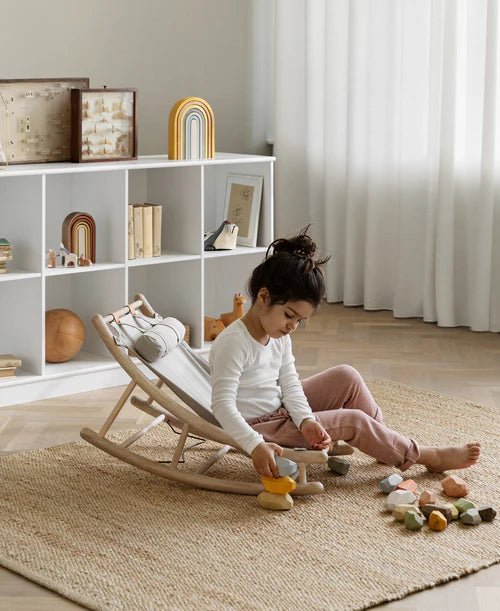 Wood toddler rocker, oak/nature - Le Petit Marché Home Furniture