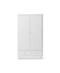 Wood wardrobe 2 door, white - Le Petit Marché Home Furniture