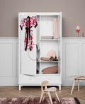 Wood wardrobe 2 door, white - Le Petit Marché Home Furniture