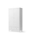 Wood wardrobe 2 door, white - Le Petit Marché Home Furniture