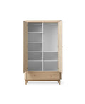 Wood wardrobe 2 doors, oak - Le Petit Marché Home Furniture