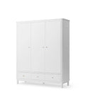 Wood wardrobe 3 doors, white - Le Petit Marché Home Furniture