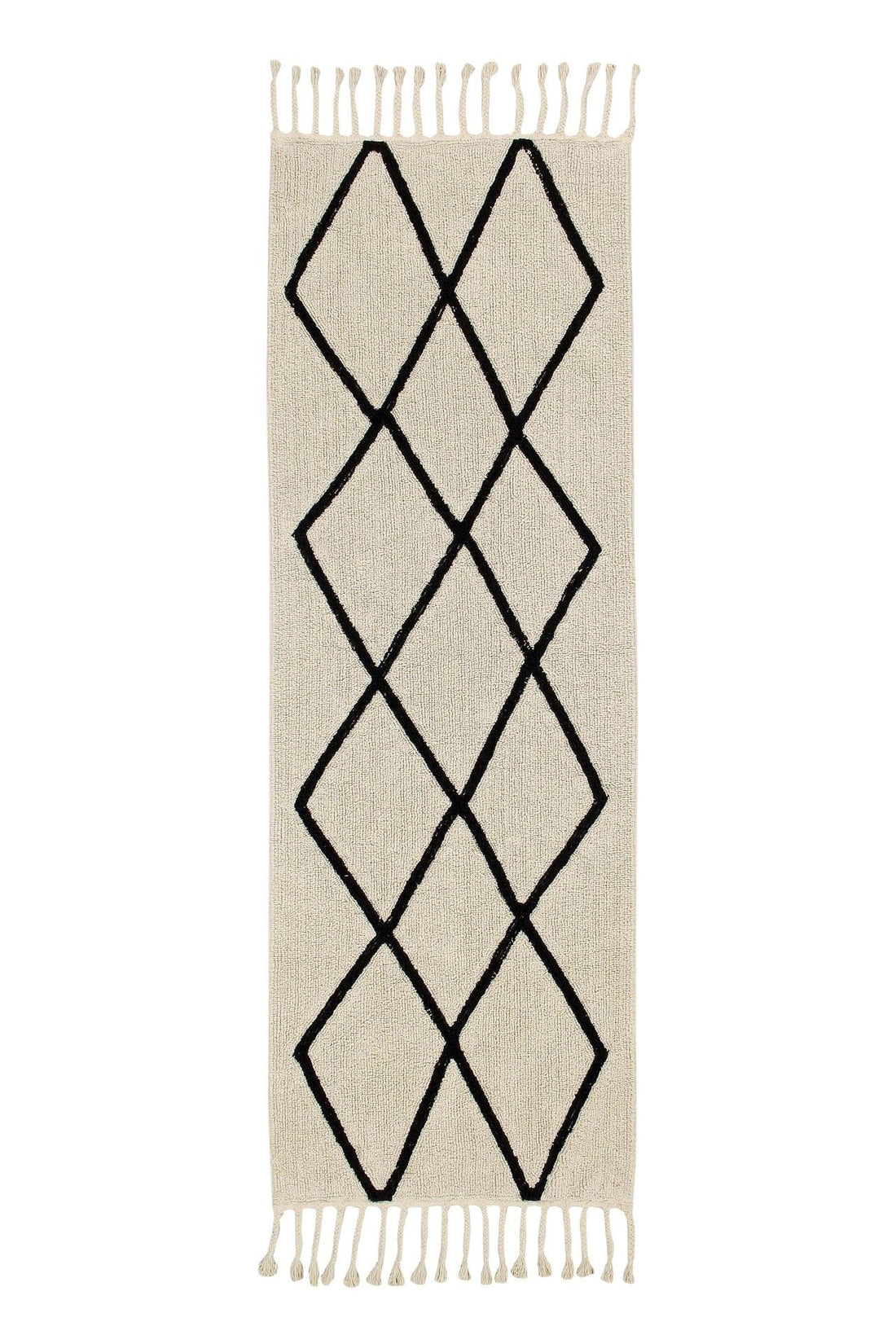 berbere rug runner beige black