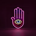 'All Seeing Eye' Large Glass Neon Sign - Le Petit Marché Home Furniture