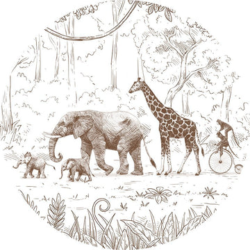 Animal Parade - Brown - Circle - Le Petit Marché Home Furniture