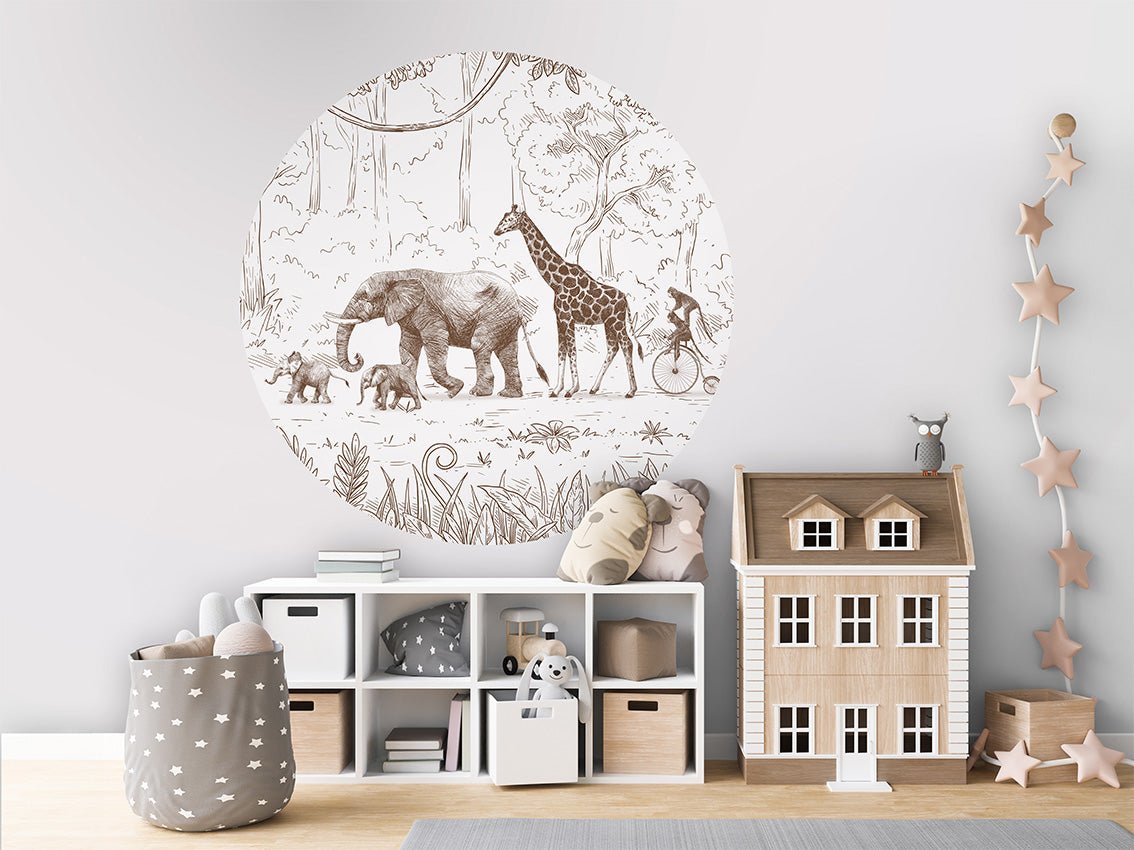 Animal Parade - Brown - Circle - Le Petit Marché Home Furniture