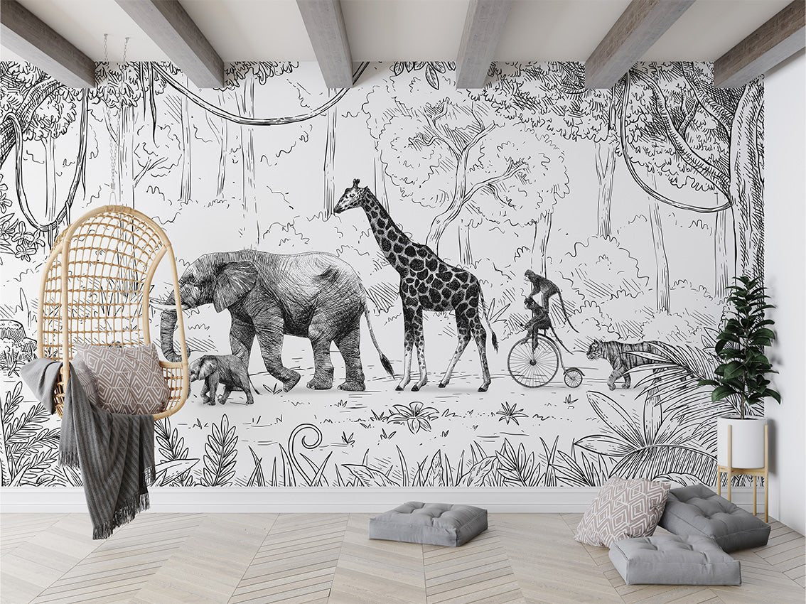 Animal Parade - BW - Le Petit Marché Home Furniture