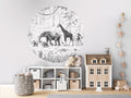 Animal Parade - BW - Circle - Le Petit Marché Home Furniture