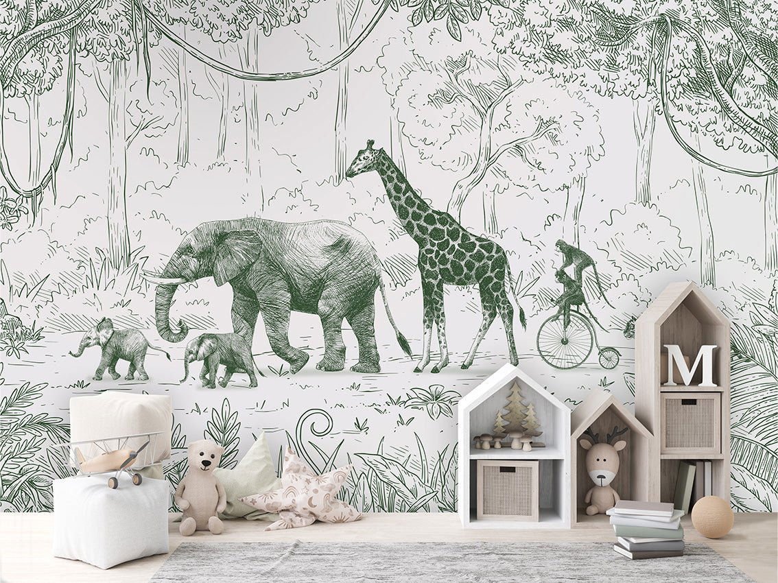 Animal Parade - Green - Le Petit Marché Home Furniture